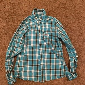 Hollister Blue Plaid Casual Shirt